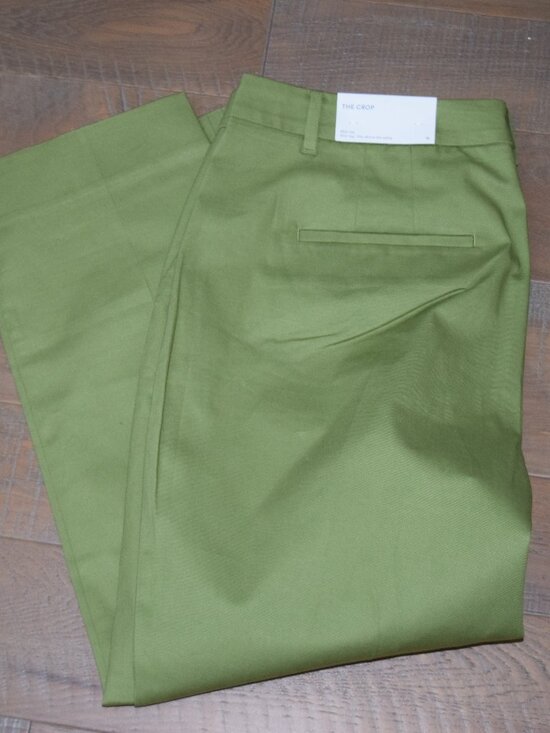 Ann Taylor Factory Pants - NWT Ann Taylor 12 The Crop Mid-Rise Slim Leg Ankle Chino Khaki Pants $90 V32